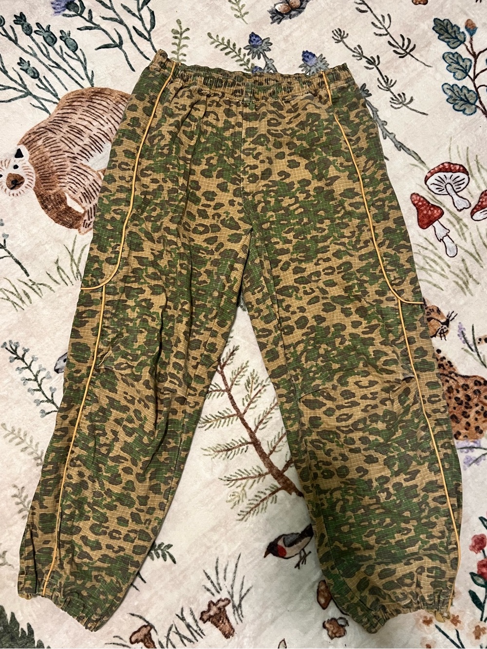 BDG Olive and Tan Camo Drawstring Joggers